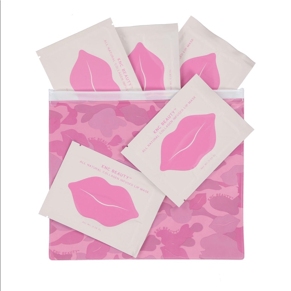 KNC Beauty Lip Mask, 5 Pack with Zippered Pouch